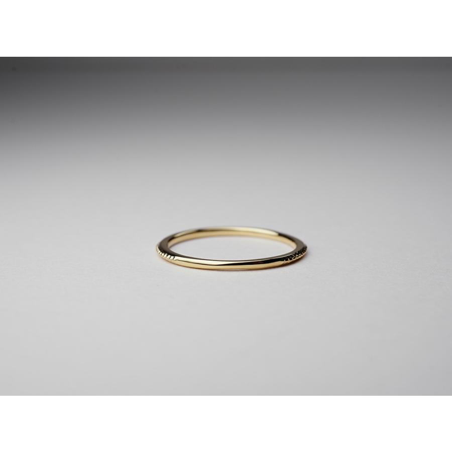 K18 ミリヤ リング レディース 地金 指輪 18k 18金 ピンキーリング ゴールド スタックリング ミル打ち  スタッキング rpa3348322の画像