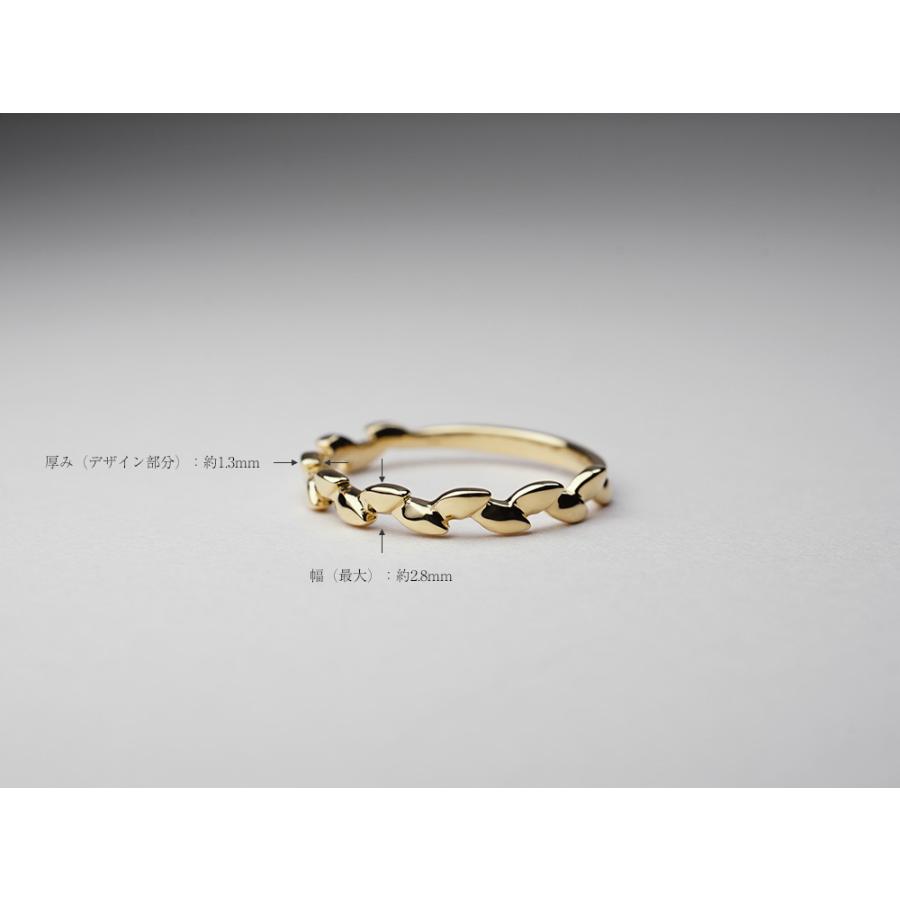 K18 ラウルス リング レディース 指輪 地金 植物 冠 茨 稲穂 麦の穂 モチーフ 18k 18金 スタックリング ゴールド rpa3355022の画像