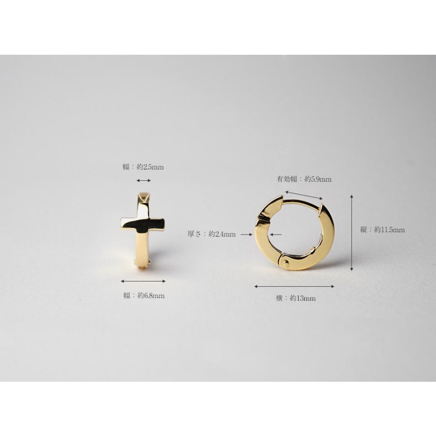 K18 ベイビー クロス フープ ピアス レディース 18金 18k K18 ベイビー クロス フープ ピアス レディース 18金 18k