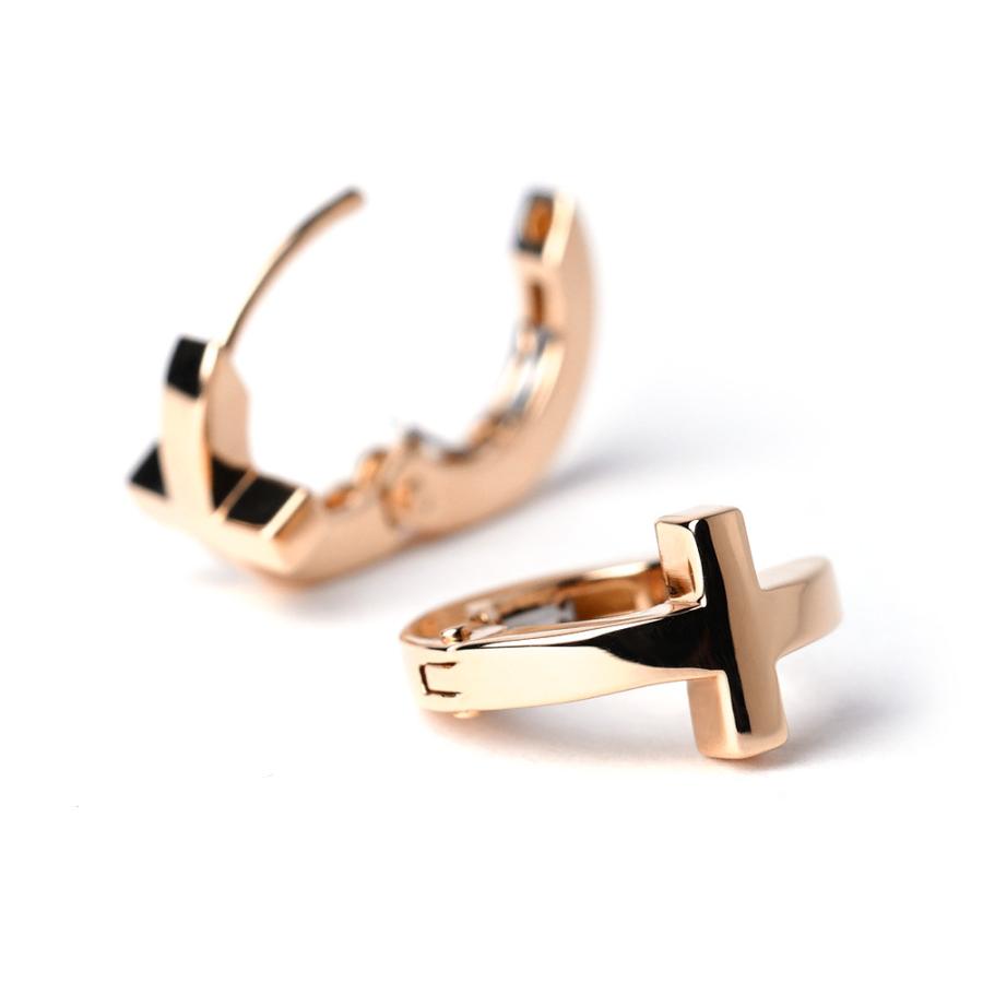K18 ベイビー クロス フープ ピアス レディース 18金 18k K18 ベイビー クロス フープ ピアス レディース 18金 18k