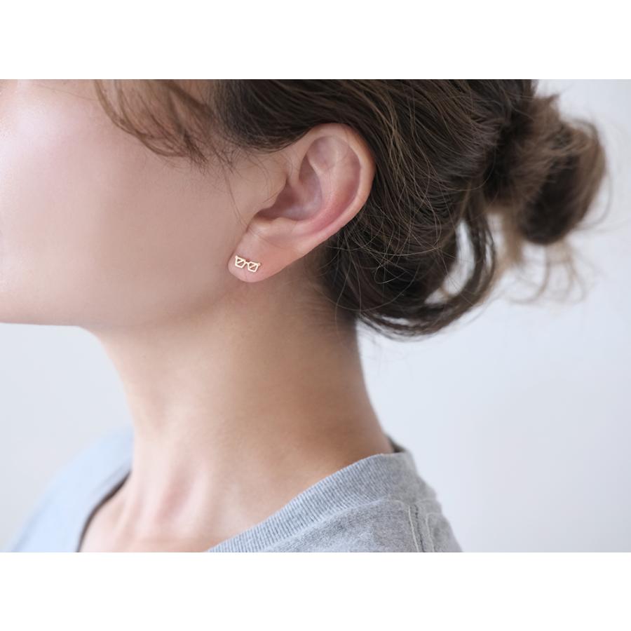 K18 めがね ピアス レディース スタッドピアス メガネ サングラス 眼鏡 18K 18金 セカンドピアス 個性的 ゴールド メンズ rph43655923の画像