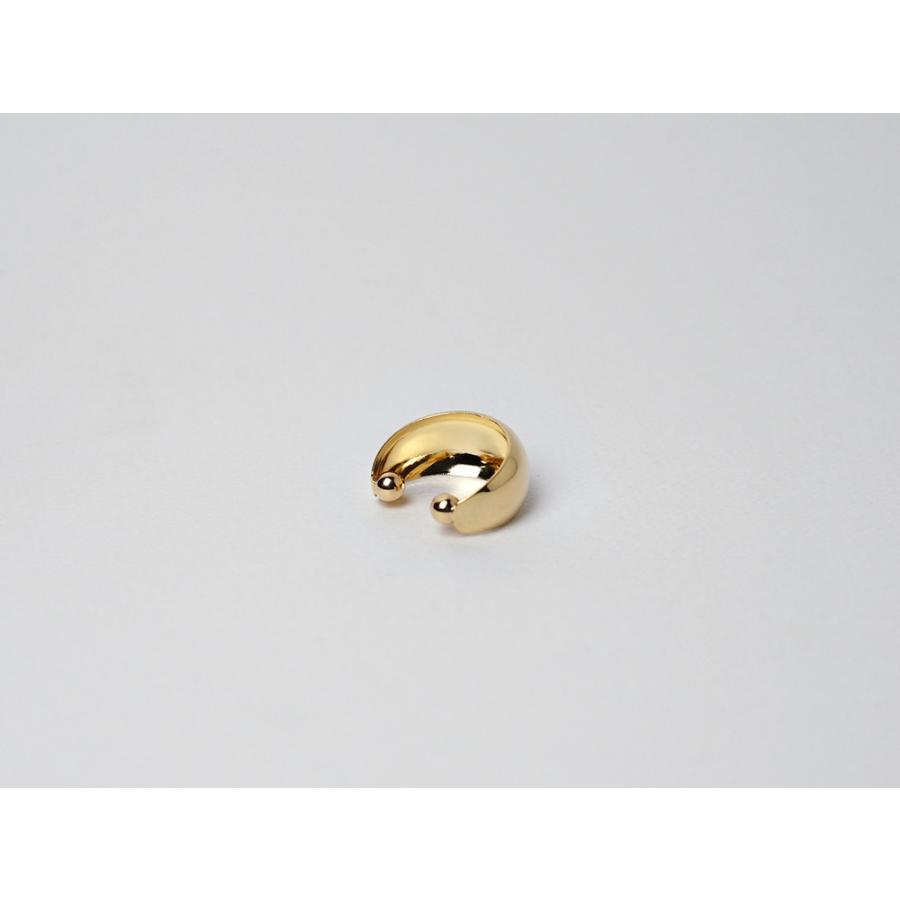 【片耳販売】 K18 ゲッコー イヤーカフ gekko レディース 18k 18金 ゴールド 月光 甲丸 地金 フープピアス イヤーカフス rpa2235423の画像