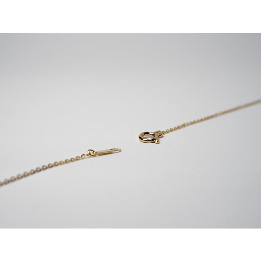 K18 トゥインクルカットアズキネックレスチェーン 0.9mm あずき