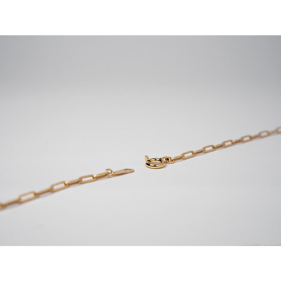 K18 ペーパークリップ ネックレスチェーン 1.7mm チェーンネックレス