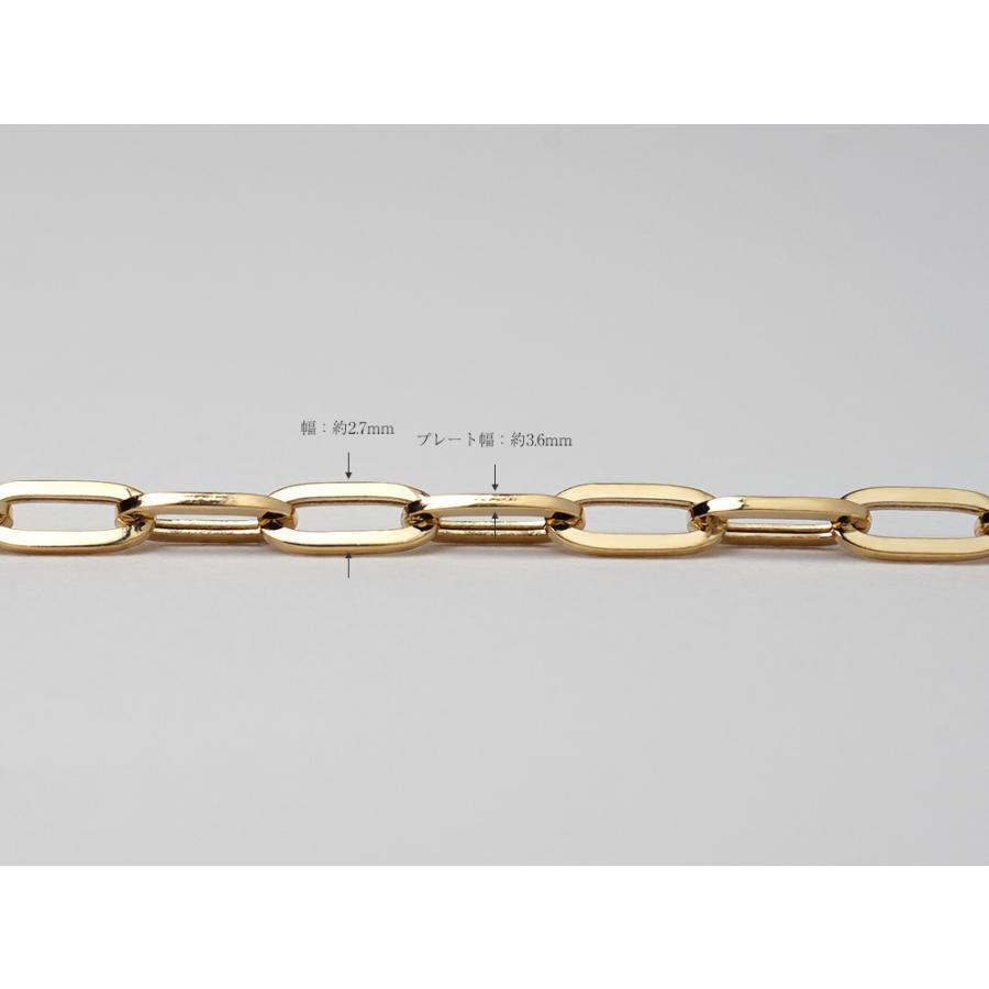 K18 ペーパークリップ ネックレスチェーン 2.7mm チェーン K18 ペーパークリップ ネックレスチェーン 2.7mm チェーン