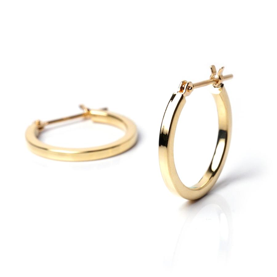 K18 イタニタス フープピアス 15mm レディース 女性用 18k 18金 ピンク