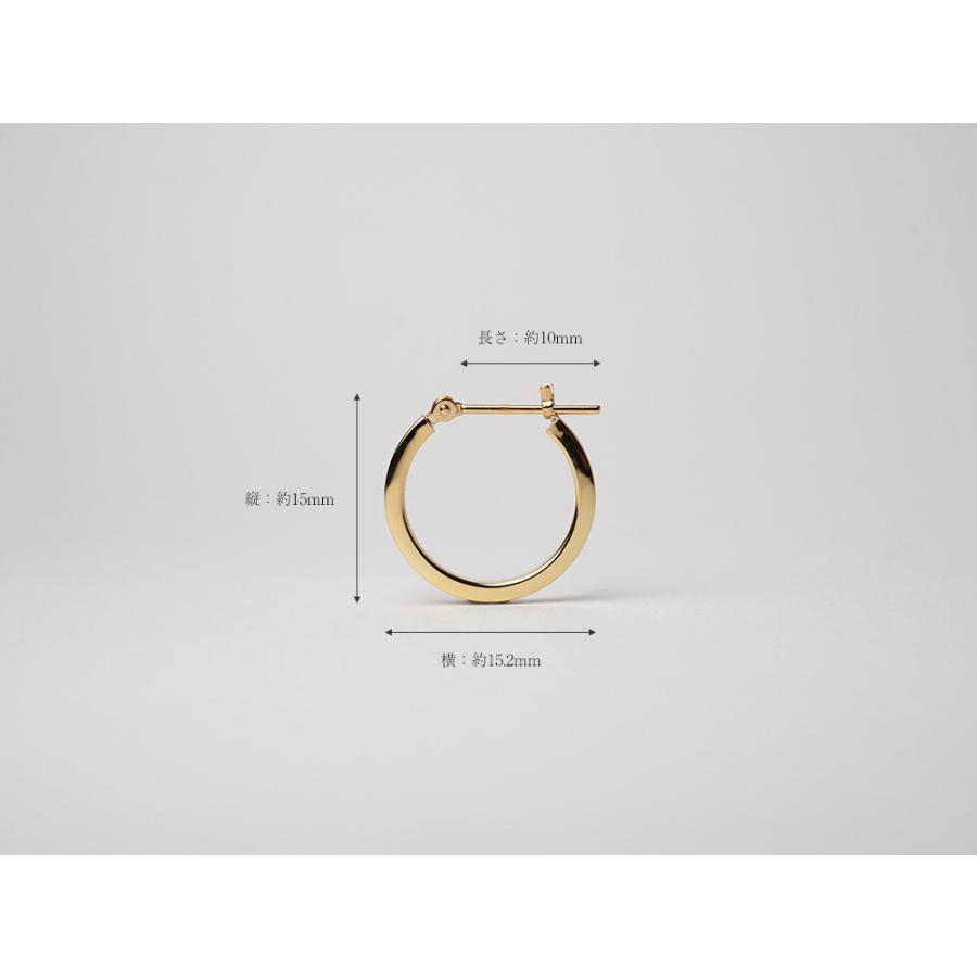 K18 イタニタス フープピアス 15mm レディース 女性用 18k 18金 ピンク