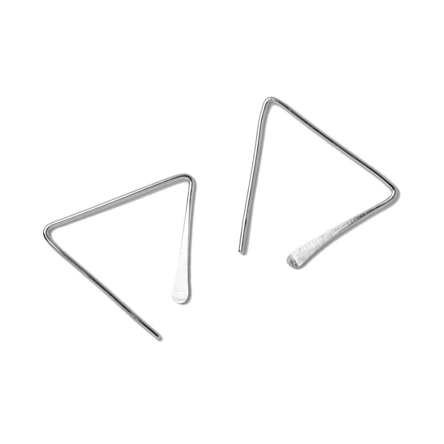 ピアス　三角形　ぶら下がり　18金　K18 刻印あり K18 サンカク ピアス レディース トライアングル フープピアス 三角形