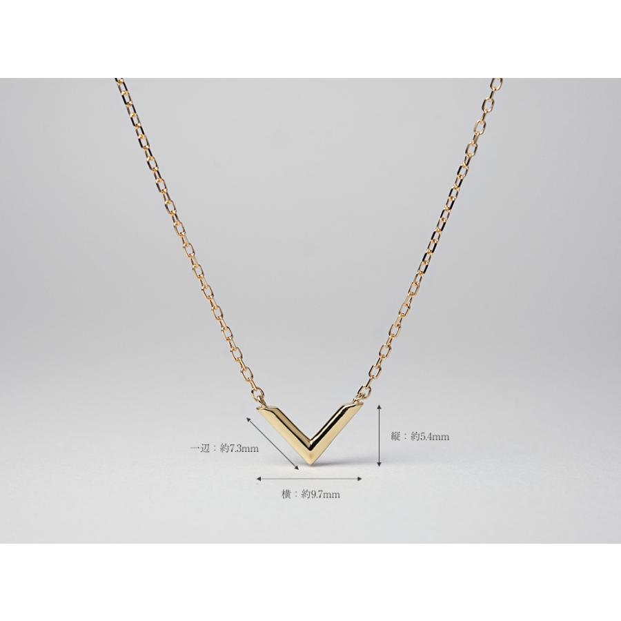 K18 ヴァウ ネックレス レディース 地金 18k 18金 V字 定番 K18 ヴァウ ネックレス レディース 地金 18k 18金 V字 定番