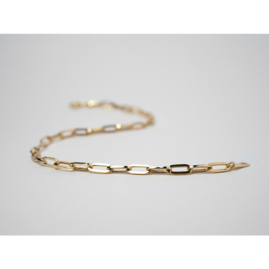 K18 ペーパークリップ ブレスレット 2.7mm チェーンブレスレット K18 ペーパークリップ ブレスレット 2.7mm チェーンブレスレット