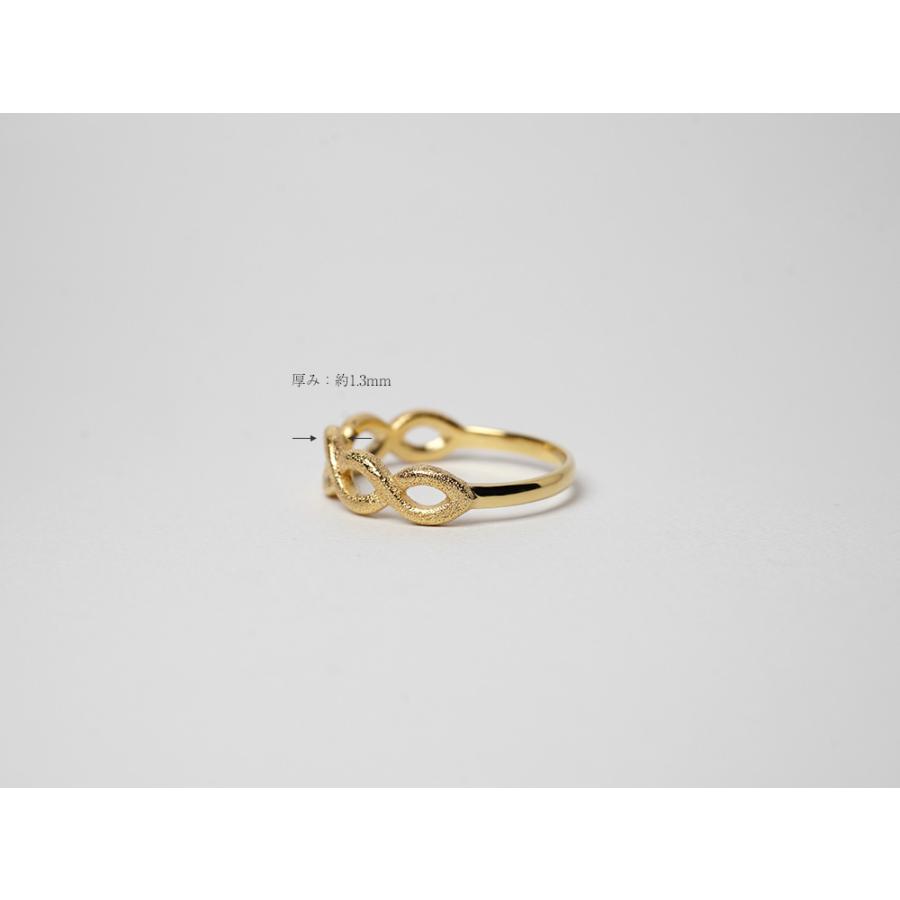 K18 アラン リング レディース 指輪 スターダスト加工 スターダスト