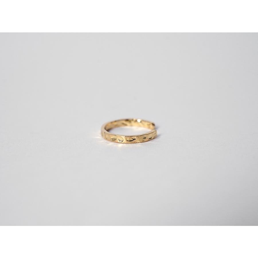 【片耳販売】 K18 ツチメ イヤーカフ レディース 槌目 ハンマーテクスチャー クラフト 18k 18金 ゴールド フープピアス rph55957823の画像