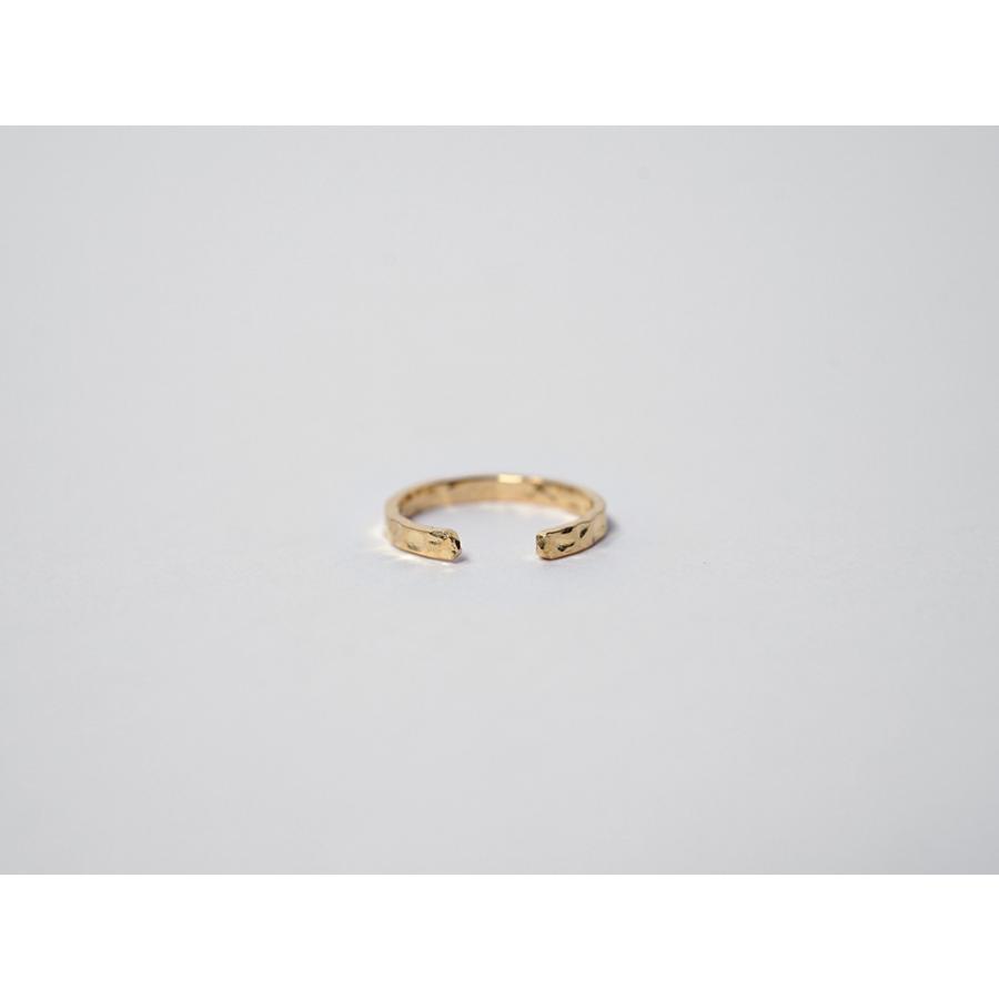 【片耳販売】 K18 ツチメ イヤーカフ レディース 槌目 ハンマーテクスチャー クラフト 18k 18金 ゴールド フープピアス rph55957823の画像