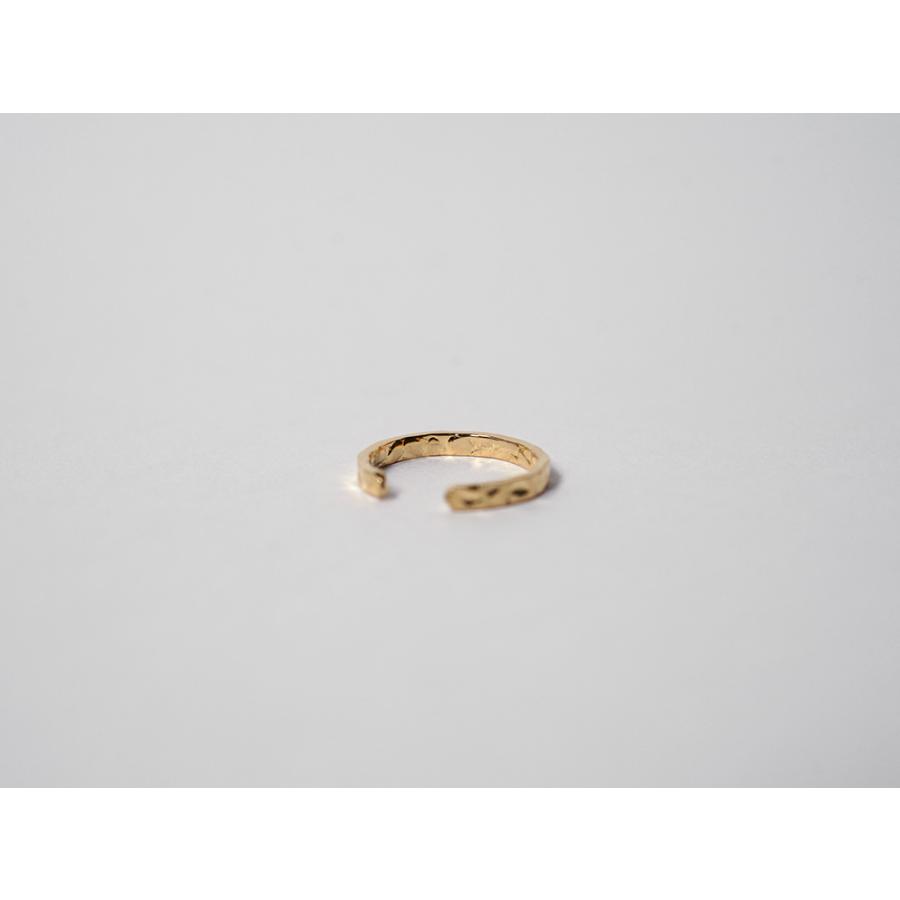 【片耳販売】 K18 ツチメ イヤーカフ レディース 槌目 ハンマーテクスチャー クラフト 18k 18金 ゴールド フープピアス rph55957823の画像