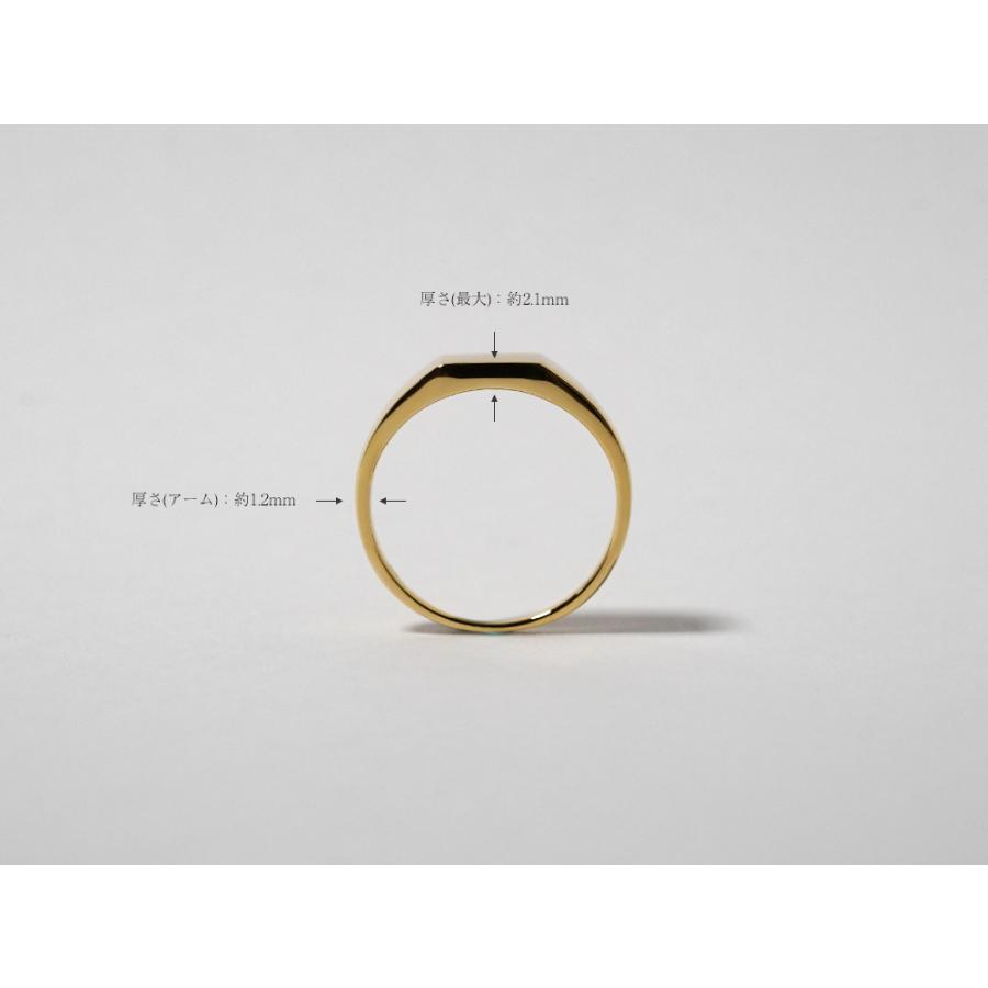 K18 シグネット スクエア リング レディース 指輪 シグネットリング ゴールド 18金 18K 印台 ファッションリング四角形 rph15964022の画像