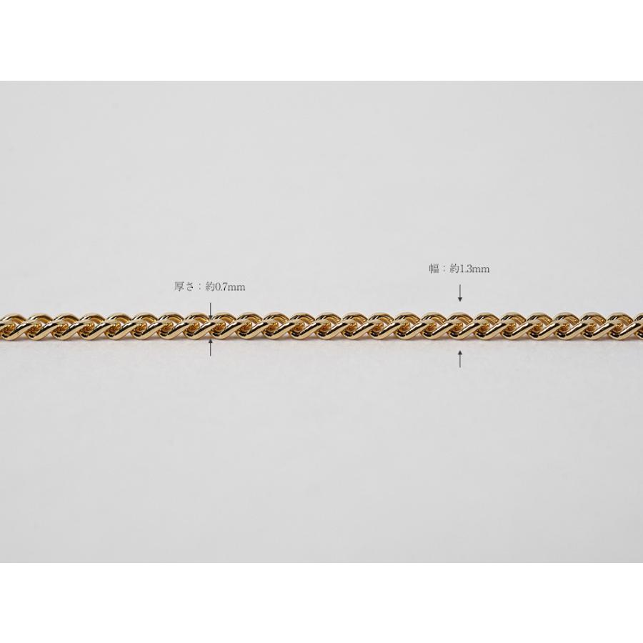 K18 喜平ネックレスチェーン 1.3mm 喜平チェーン キヘイ ネックレス