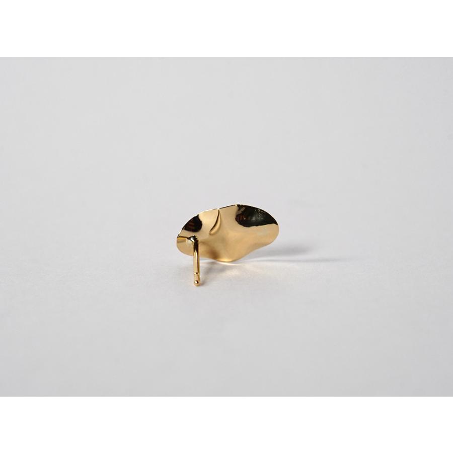 K18 ホオノキ ピアス レディース K18ピアス 18k 18金 ゴールド 歪み