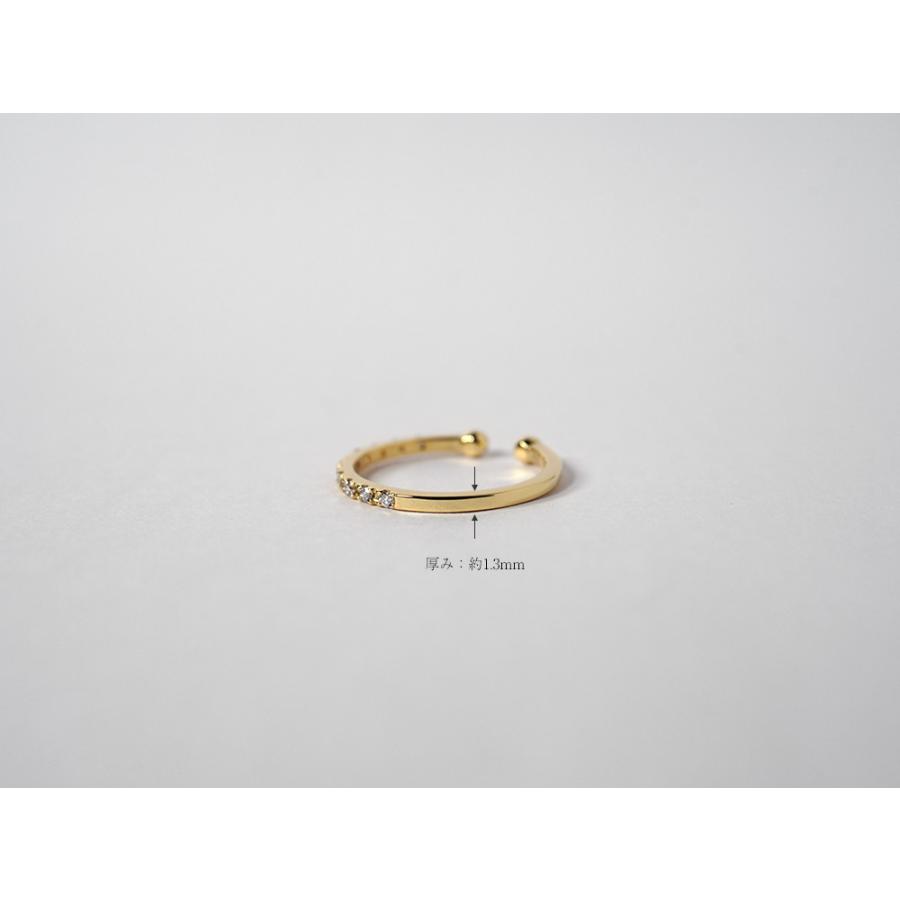 【片耳販売】 K18 ダイヤモンド エタニティ イヤーカフ 0.1ct レディース 18k 18金 ゴールド フープピアス  イヤリング rph55962823の画像