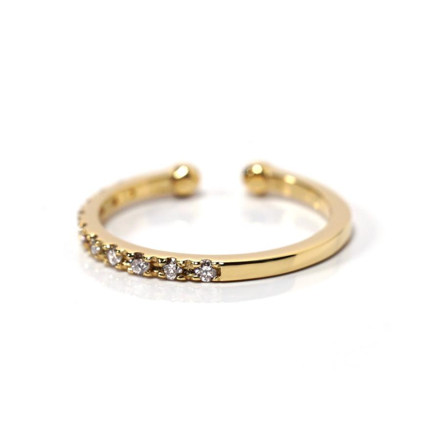 【片耳販売】 K18 ダイヤモンド エタニティ イヤーカフ 0.1ct レディース 18k 18金 ゴールド フープピアス  イヤリング rph55962823の画像
