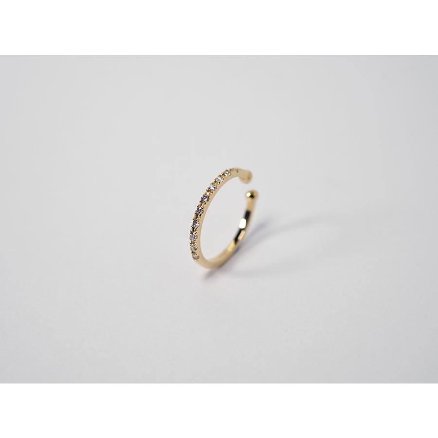 【片耳販売】 K18 ダイヤモンド エタニティ イヤーカフ 0.1ct レディース 18k 18金 ゴールド フープピアス  イヤリング rph55962823の画像