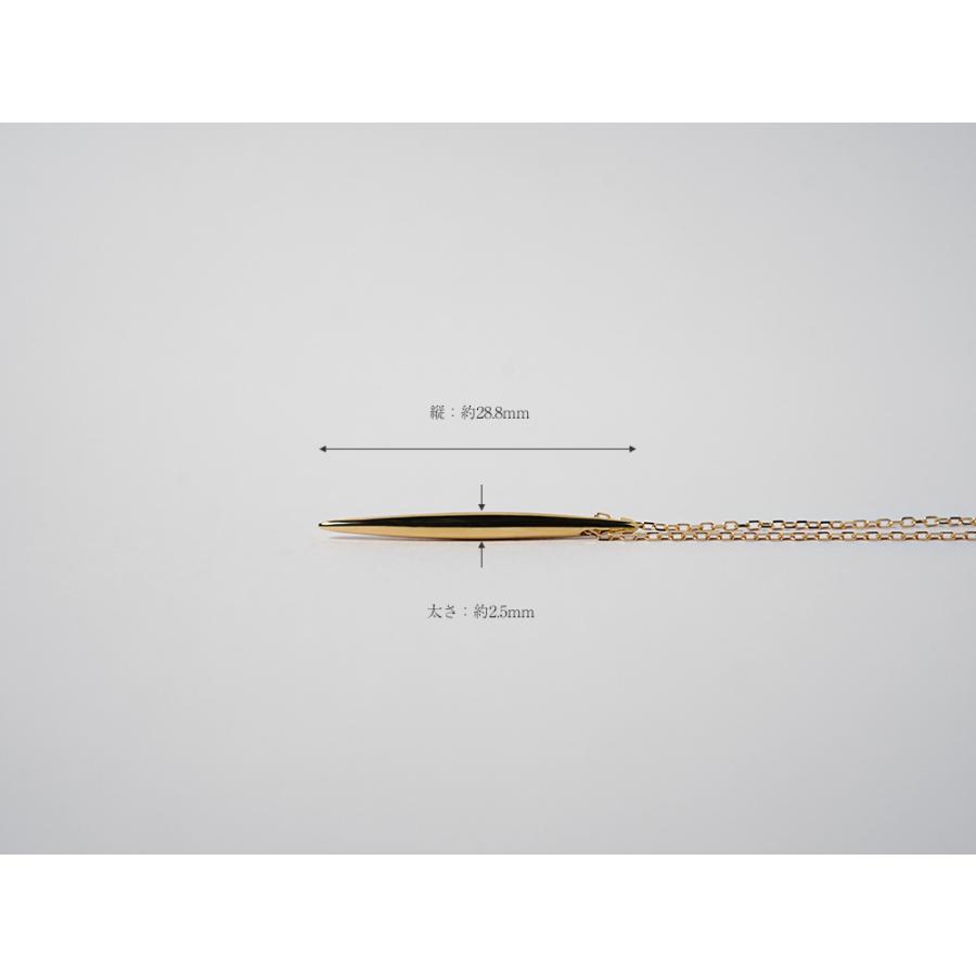 K18 アクス ネックレス レディース メンズ 18k 18金 プラチナ Pt 無垢 芯 線 針 紡錘形 ゴールドネックレス ライトジュエリー シンプル rpaub12821の画像