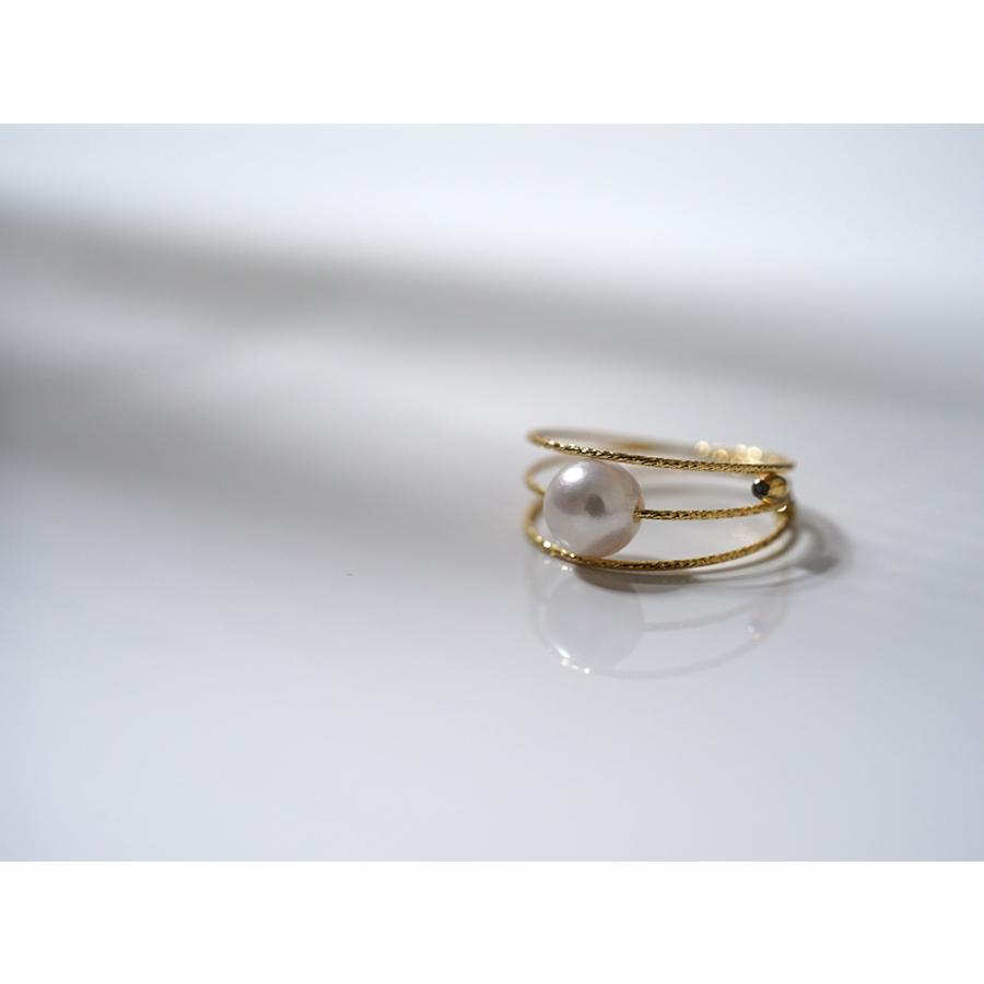 プラチナk18 真珠 リング K18 ネプチューン アコヤパール リング レディース 真珠 指輪