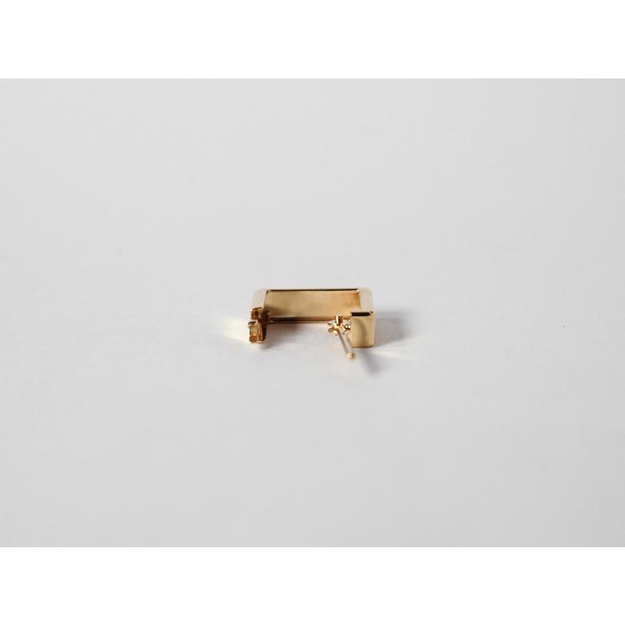 K18 シャープ フープピアス レディース 18k 18金 ゴールド プラチナ 地