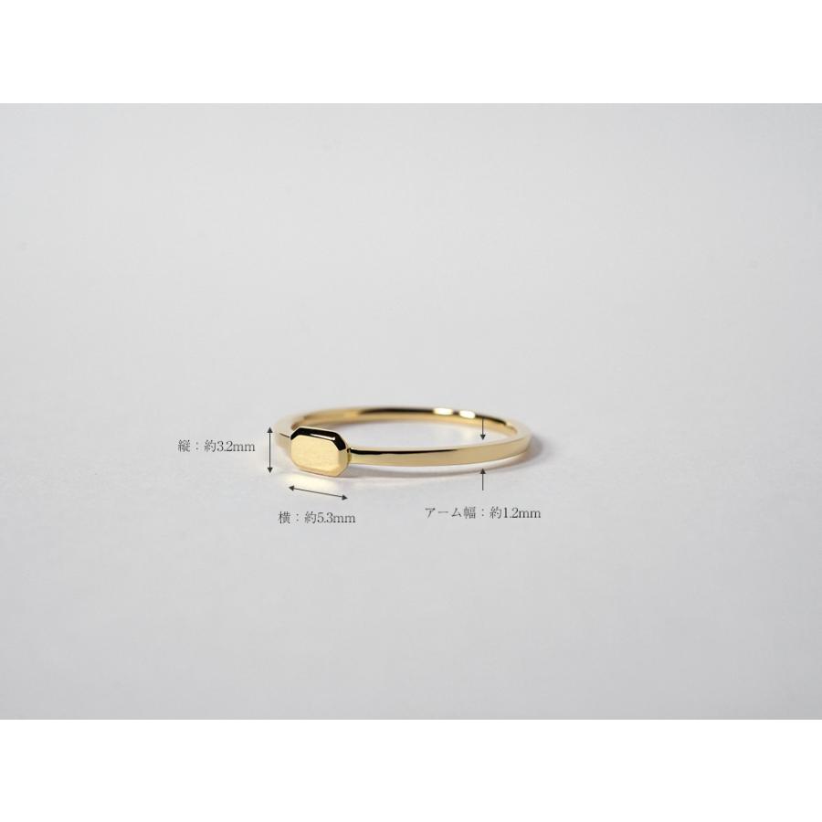 K18 エメラルドカット リング レディース 指輪 18k 18金 ゴールド 地金  