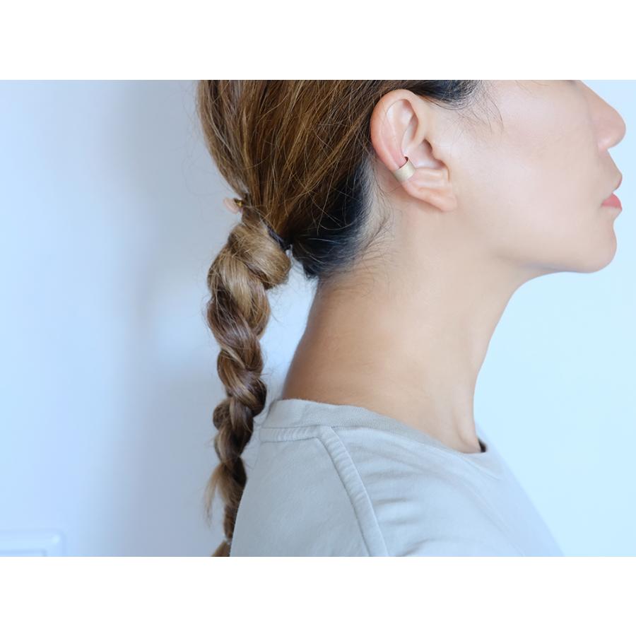 片耳販売】 K18 オビ イヤーカフ 7mm レディース 18k 18金 ゴールド