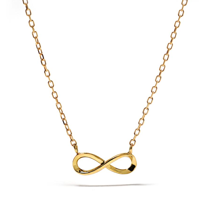 K18 インフィニティ ネックレス ペンダント レディース 無限 メビウス