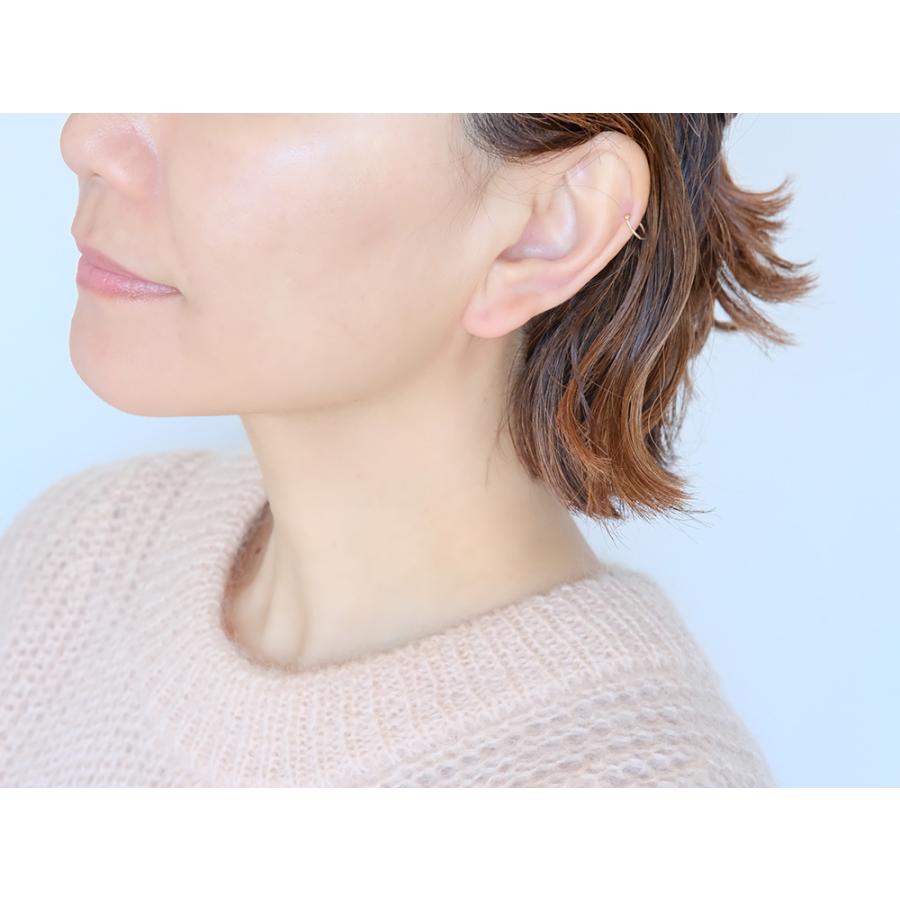 片耳販売】K18 スピン ピアス & イヤーカフ 8mm レディース メンズ 18K