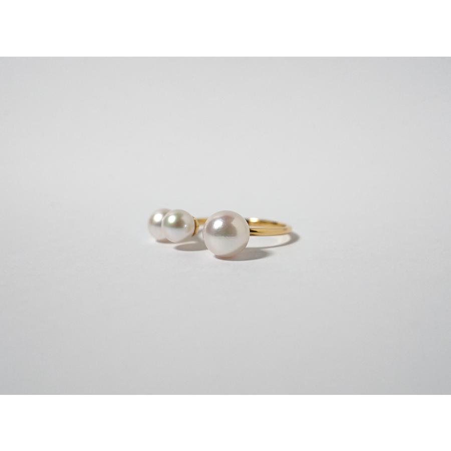K18 アコヤ パール リング レディース アコヤ真珠 指輪 18K 18金 結婚