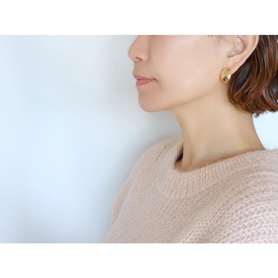 K18 ブレ ピアス レディース 18K 18金 ゴールドゲッコー 月甲丸 月型甲