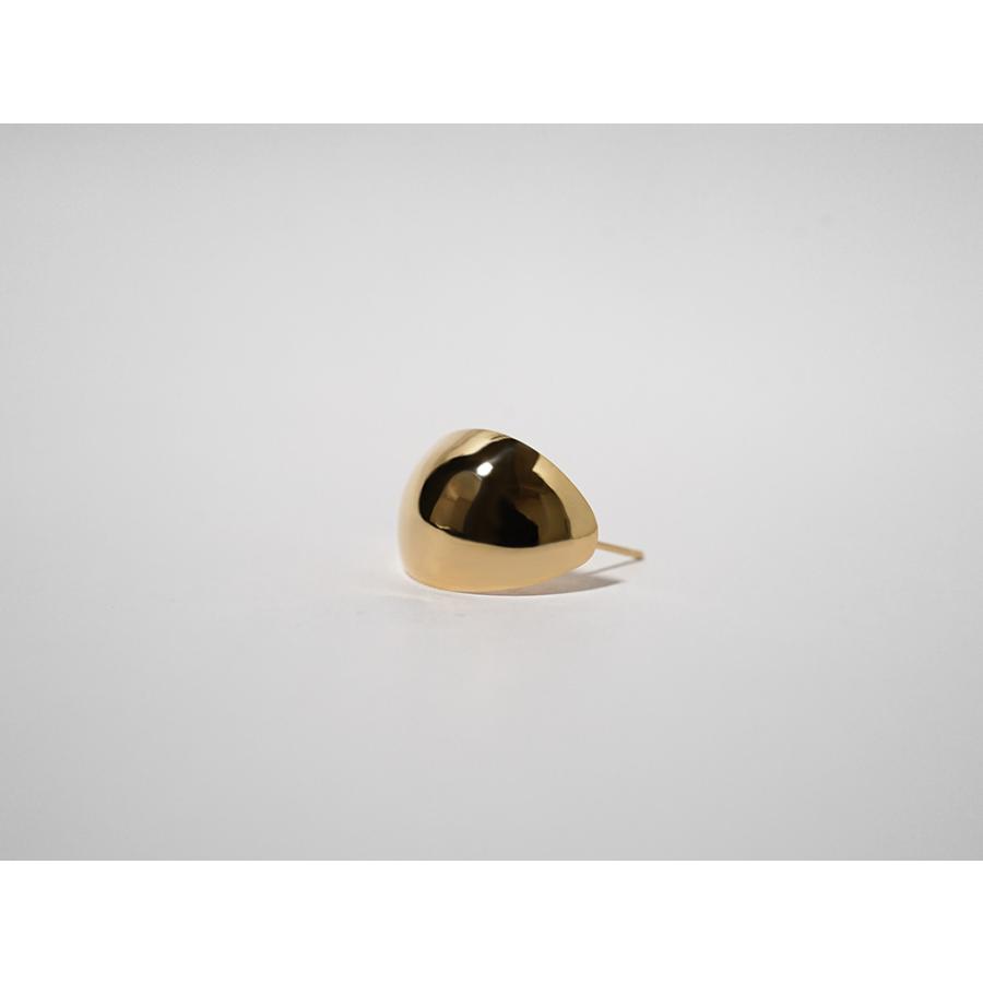 K18 ブレ ピアス レディース 18K 18金 ゴールドゲッコー 月甲丸 月型甲丸ピアス スタッドピアス 大きめ 幅広 鏡面 ミラー rph43136823の画像