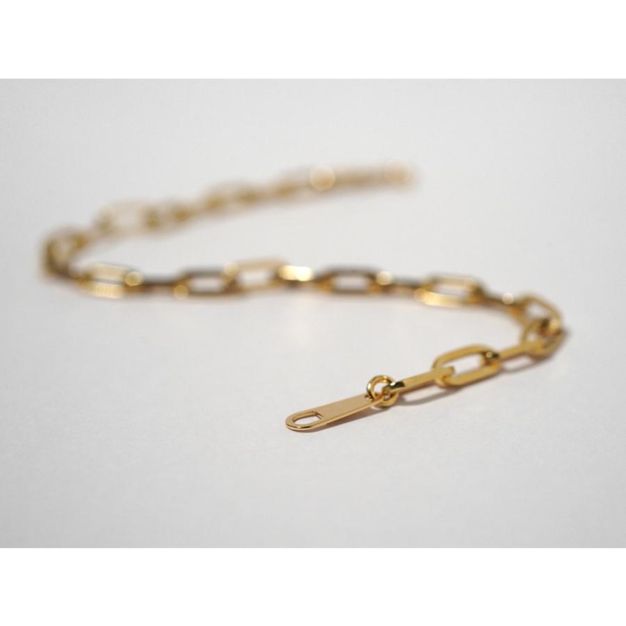 K18 ペーパークリップ ブレスレット 3.5mm チェーンブレスレット K18 ペーパークリップ ブレスレット 3.5mm チェーンブレスレット