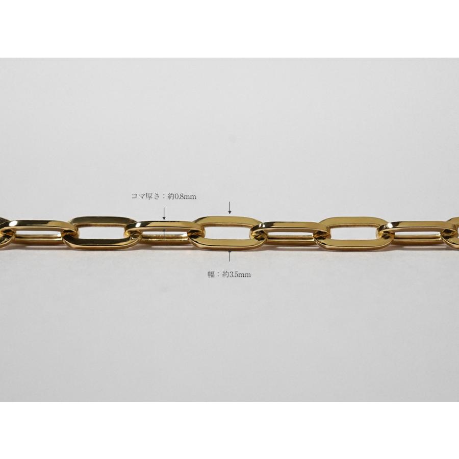 K18 ペーパークリップ ブレスレット 3.5mm チェーンブレスレット K18 ペーパークリップ ブレスレット 3.5mm チェーンブレスレット