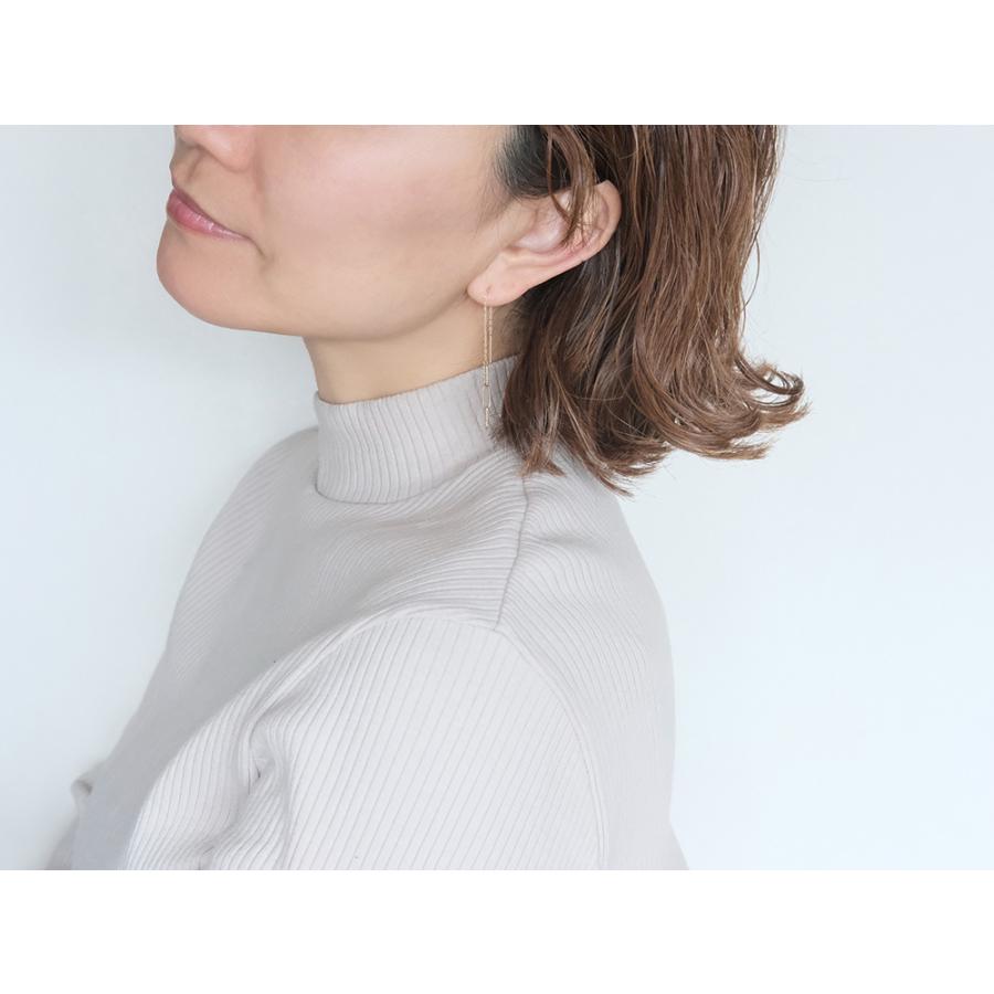 K18 ネブラ チェーン ピアス レディース アメリカンピアス 18K