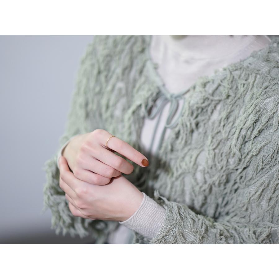 K18 ハラネ リング レディース 18K 18金リング ピンキーリング 重ね