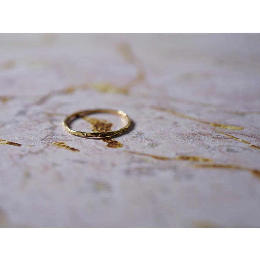 K18 ラヴァ リング レディース 女性用 18K 18金リング ピンキーリング