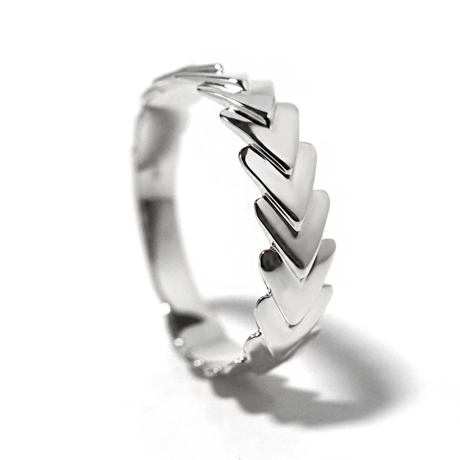 K18 アロー リング レディース 女性用 18K 18金 Pt プラチナ 幅広 矢印