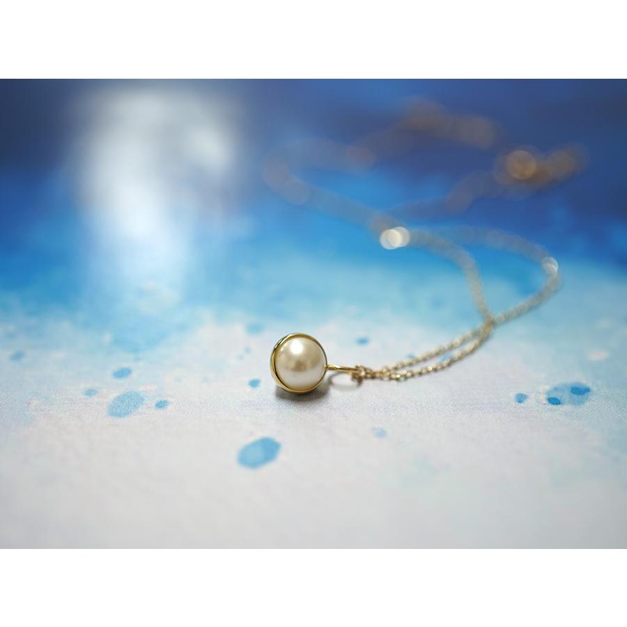 K18 アコヤパール ペンダントトップ メンシス 7mm レディース 女性用