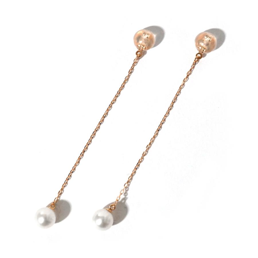 K18 パール チェーン キャッチ レディース ピアスキャッチ 18K 18金