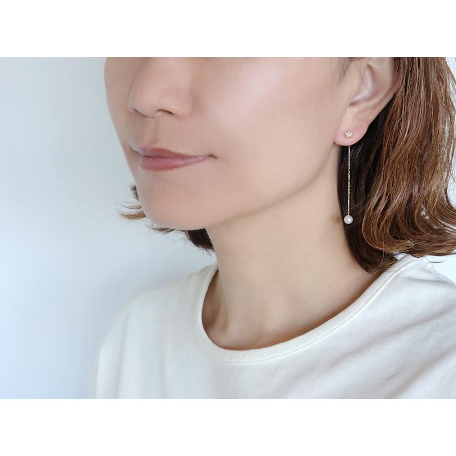 K18 パール チェーン キャッチ レディース ピアスキャッチ 18K 18金