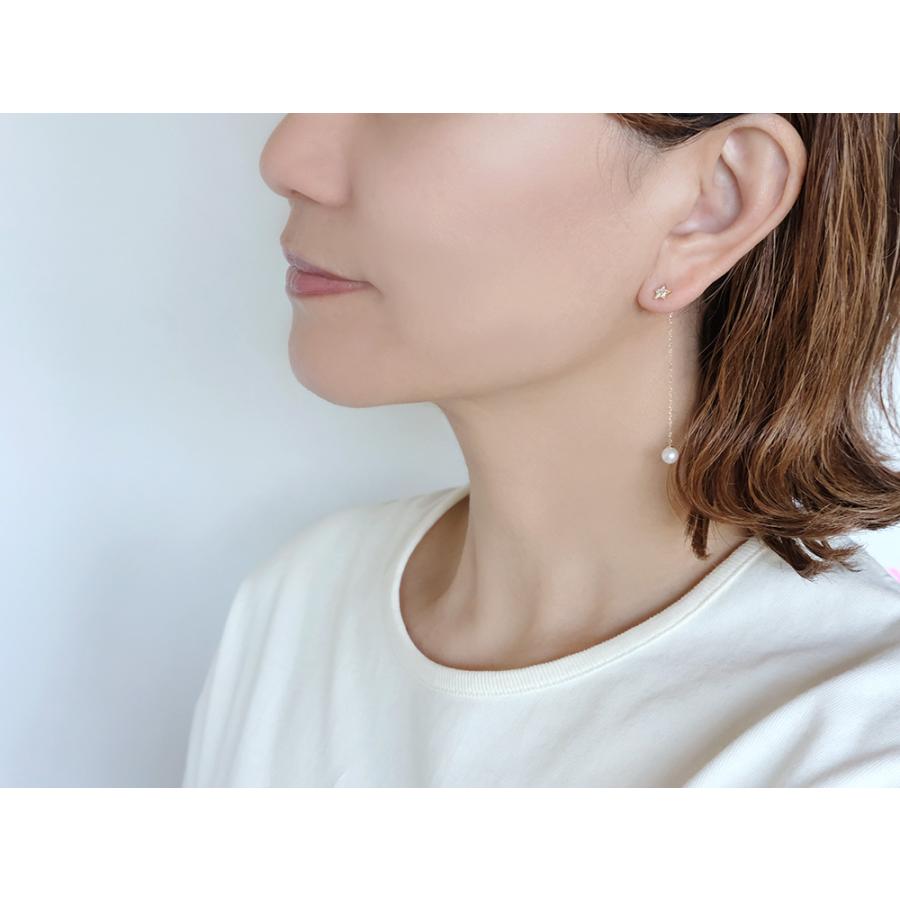 K18 パール チェーン キャッチ レディース ピアスキャッチ 18K 18金