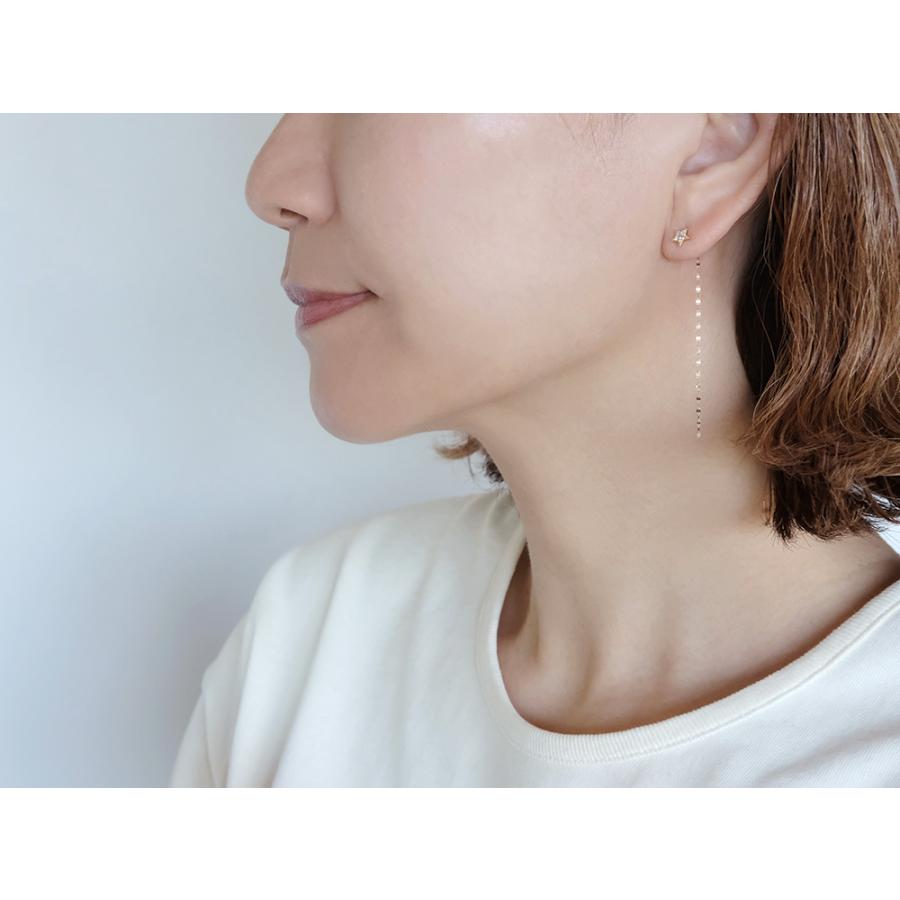 K18 エクレア チェーン キャッチ レディース ピアスキャッチ バック