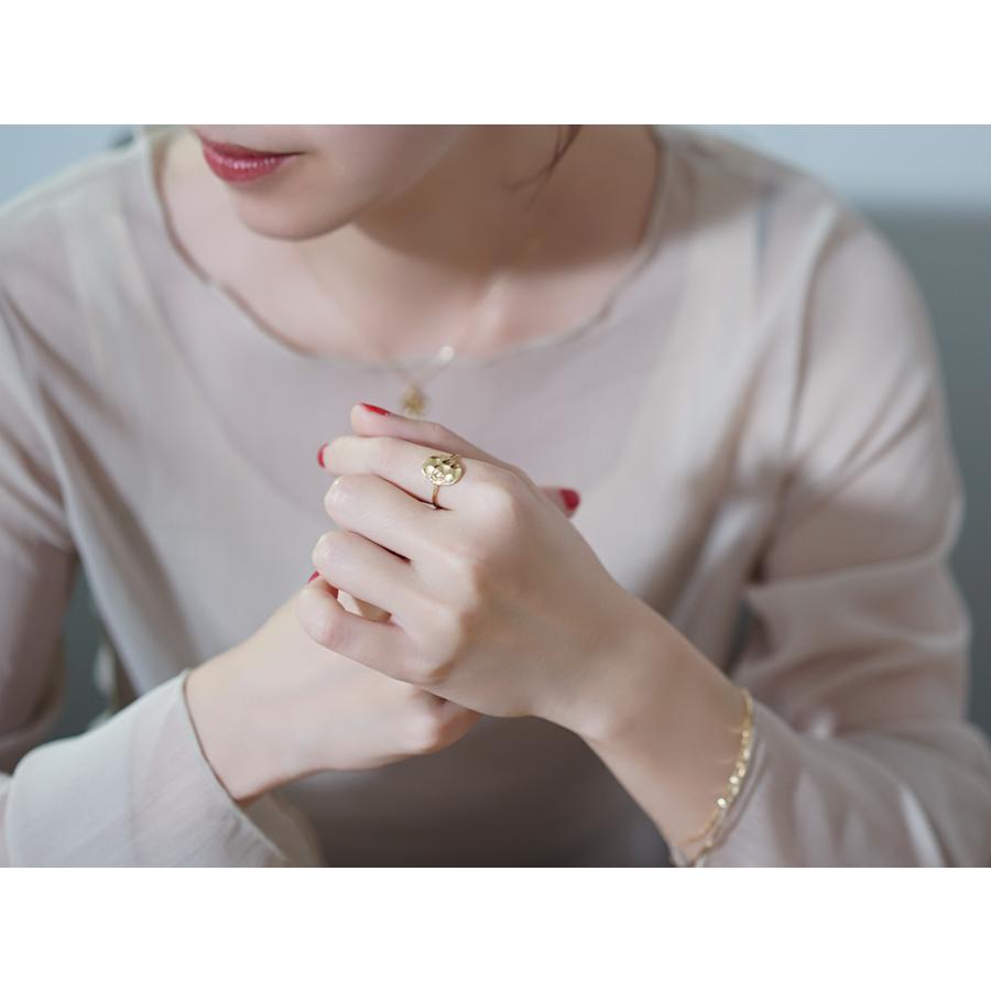K18 テスタ リング レディース 女性用 指輪 18k 18金 Pt ゴールド プラチナリング 亀甲羅 無垢 プレート オーバル rph15275122の画像