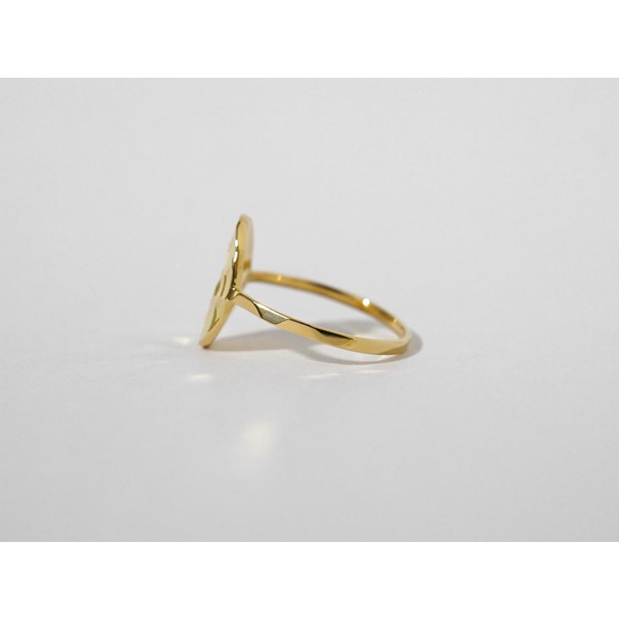 K18 テスタ リング レディース 女性用 指輪 18k 18金 Pt ゴールド プラチナリング 亀甲羅 無垢 プレート オーバル rph15275122の画像