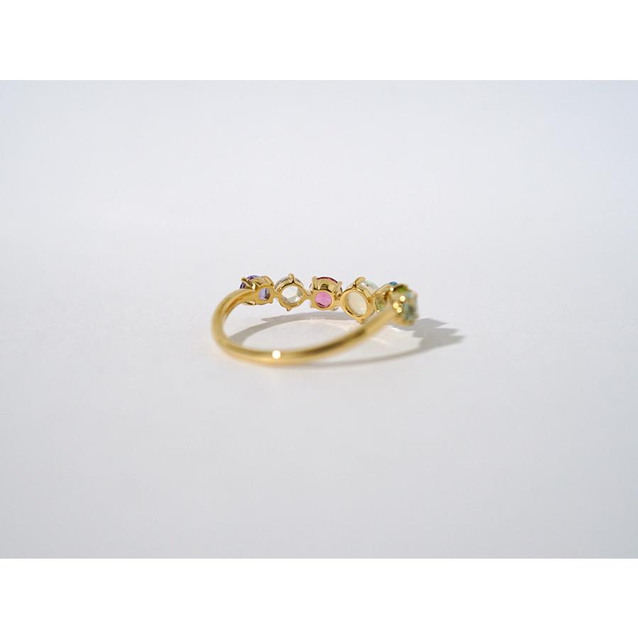 K18 イリス リング レディース アミュレット マルチカラー 18K 18金 Pt ゴールド プラチナ オパール ピンクトルマリン rph36990522の画像