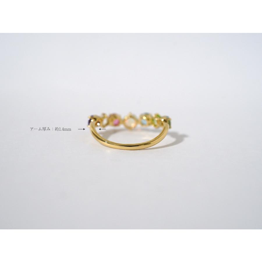 K18 イリス リング レディース アミュレット マルチカラー 18K 18金 Pt ゴールド プラチナ オパール ピンクトルマリン rph36990522の画像