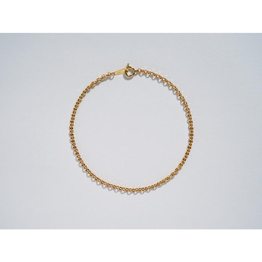 K18 エスカルゴチェーン ブレスレット 2.0mm レディース メンズ ユニセックス チェーンブレスレット 18K 18金 rpu100024の画像